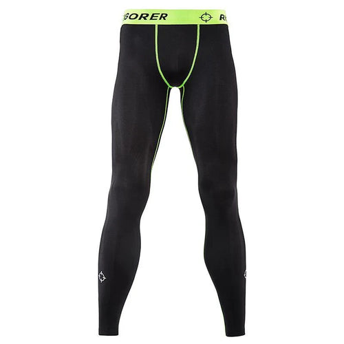 Rigorer Men's Compression Pants Sports Leggings Men's Compression Pants Sports Leggings Black-Green
