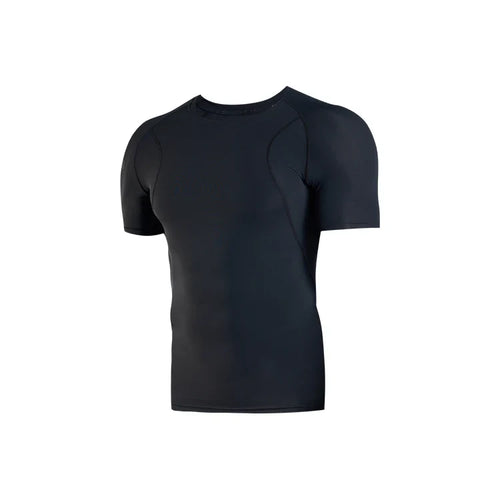 Rigorer 28% Spandex Short Sleeve Compression Shirt Rigorer 28_ Spandex Short Sleeve Compression Shirt Black