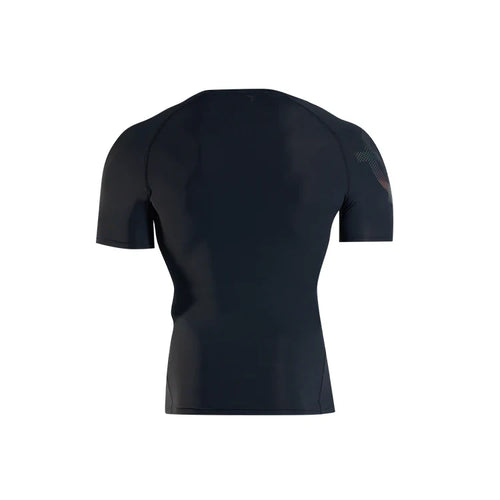Rigorer 28% Spandex Short Sleeve Compression Shirt Rigorer 28_ Spandex Short Sleeve Compression Shirt Black