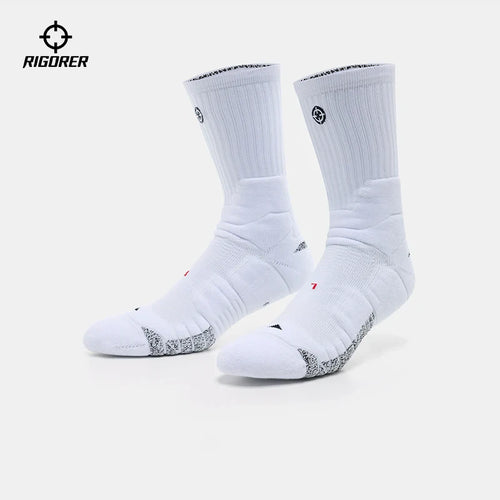 Rigorer Adult Professional Grade 'Phantom' Basketball Socks White