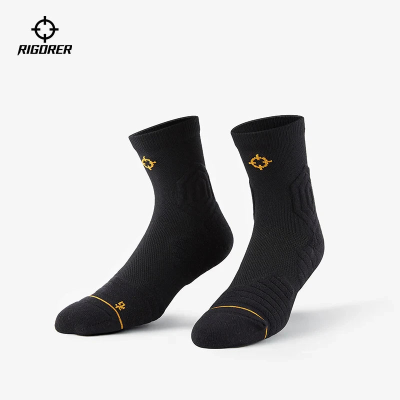 Rigorer Antibacterial Cushion Socks Black Mid