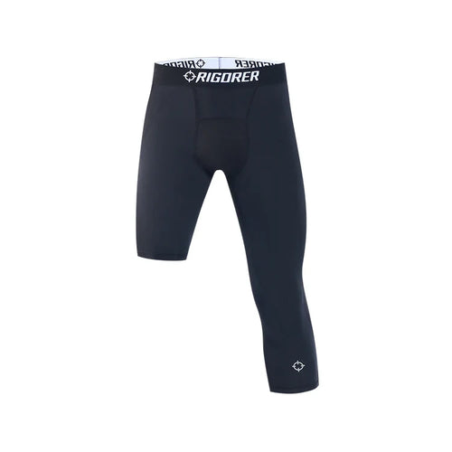 Rigorer Asymmetric Compression Shorts Black (Left Long and Right Short)