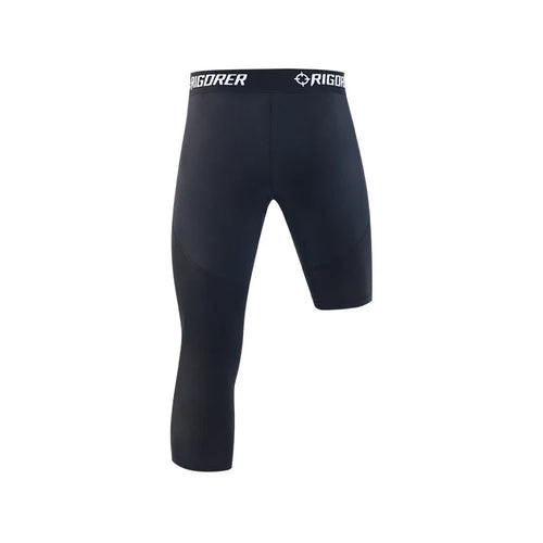 Rigorer Asymmetric Compression Shorts Black (Left Short and Right Long)