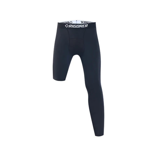 Rigorer Asymmetric Compression Trousers Black (Left Long and Right Short)