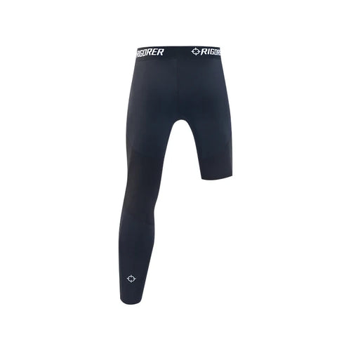 Rigorer Asymmetric Compression Trousers Black (Left Short and Right Long)